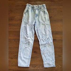 SO BRAND Juniors 3 destroyed high-rise mom jeans